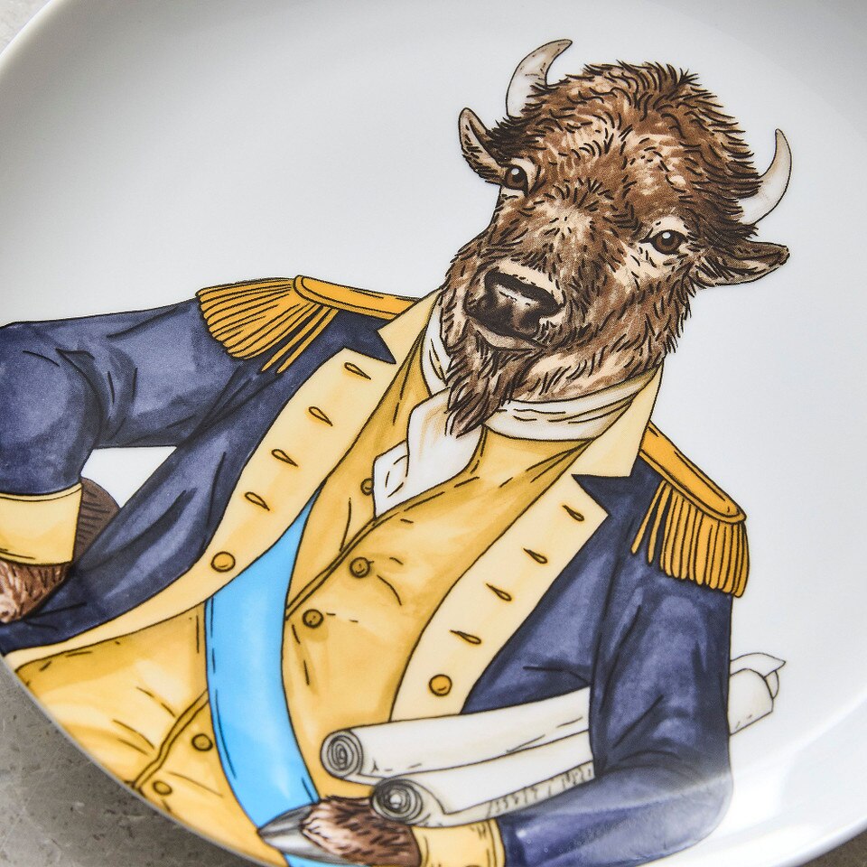 Dapper Animal Patriotic Salad Plates
